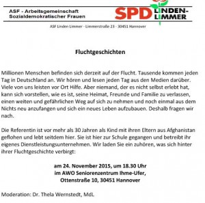 ASF Einladung Fluchtgeschichten